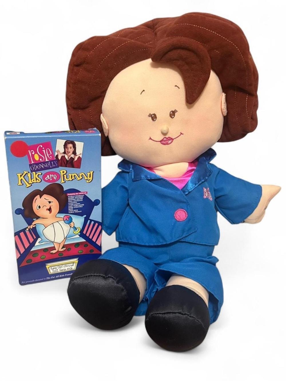 VTG Rosie O’Donnell VHS and Plush Bundle